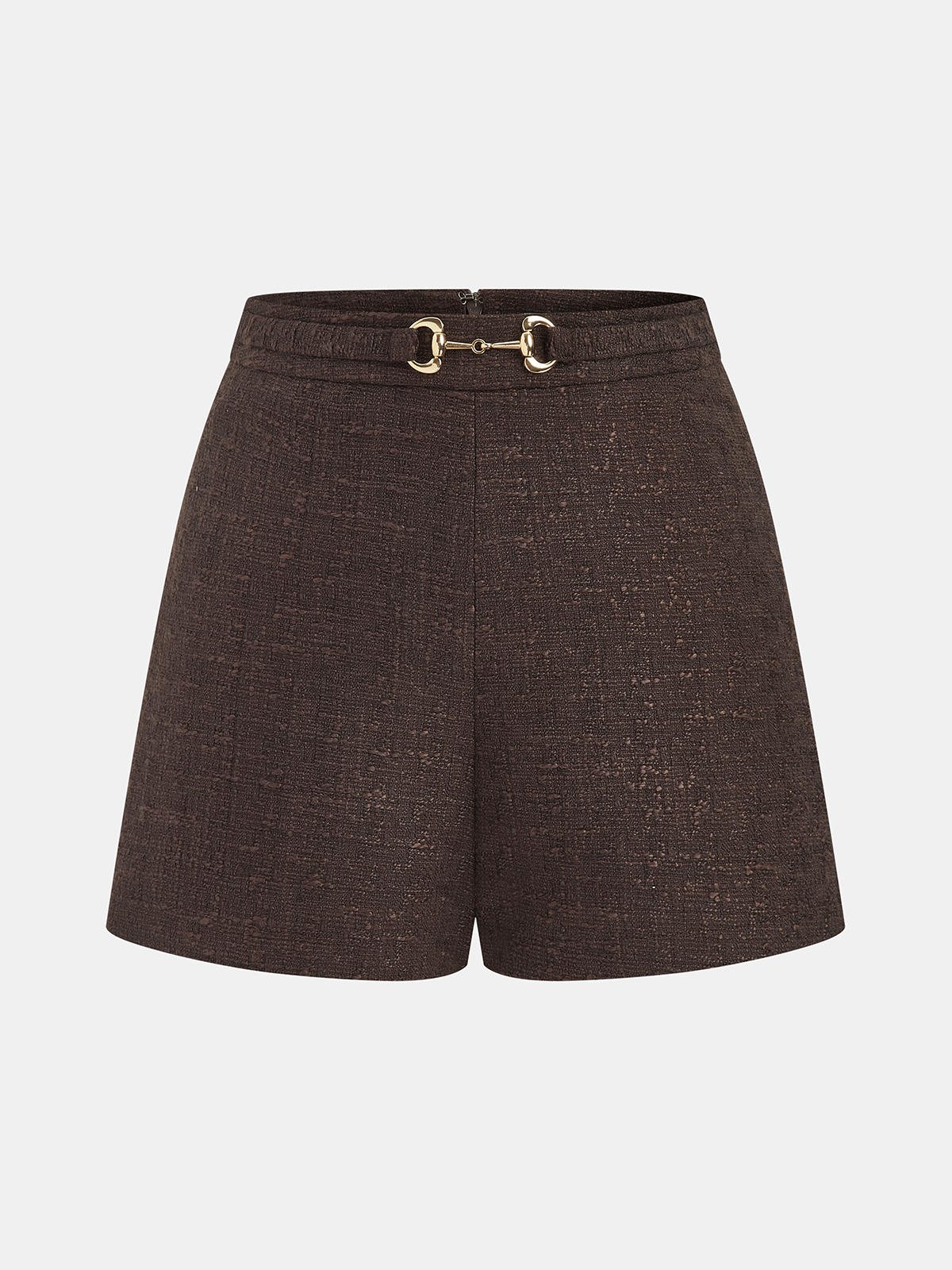 Horsebit Buckle Tweed Shorts
