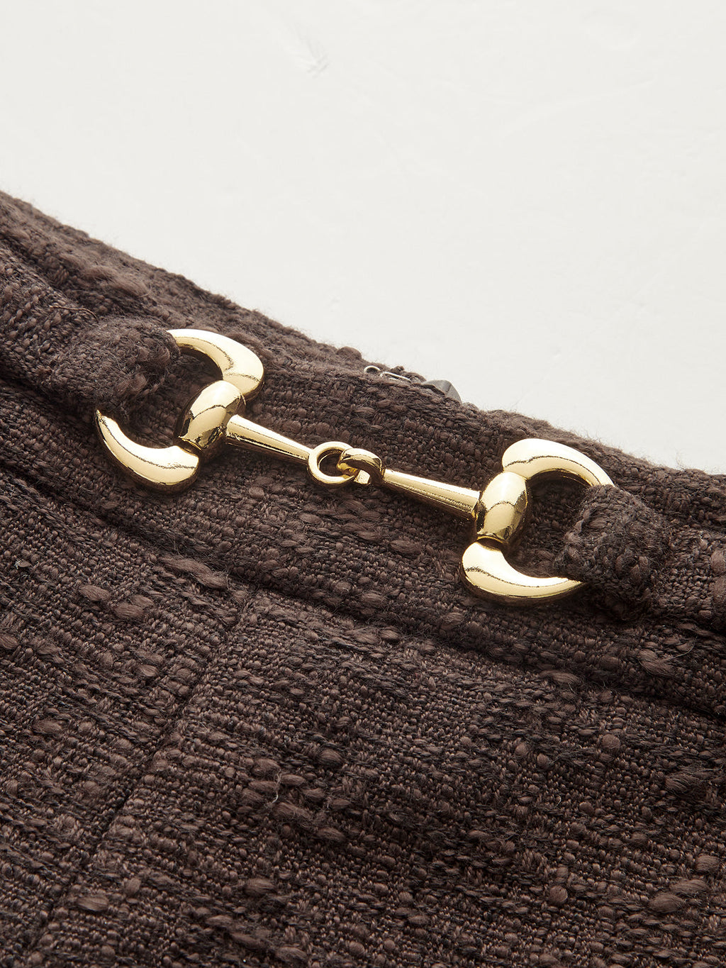 Horsebit Buckle Tweed Shorts