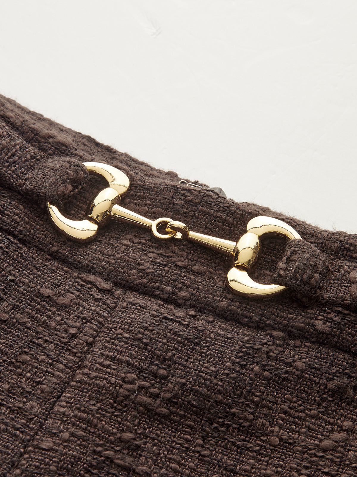 Horsebit Buckle Tweed Shorts