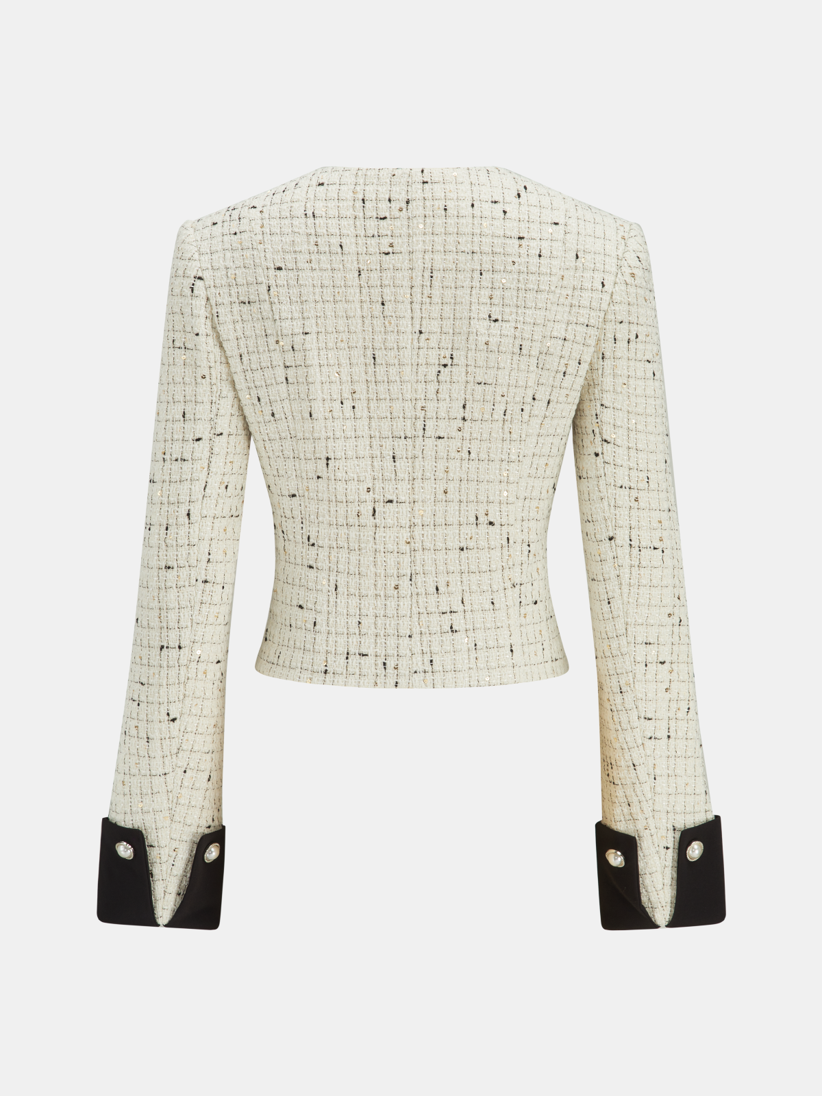 Pearl Button Tweed Jacket & Pants Set