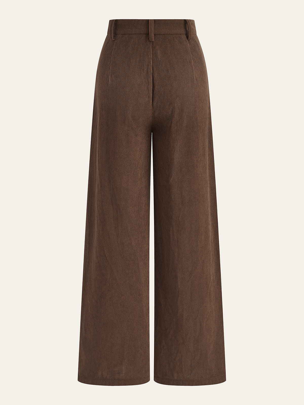 Corduroy Metal Button Vest & Wide-Leg Pants Set