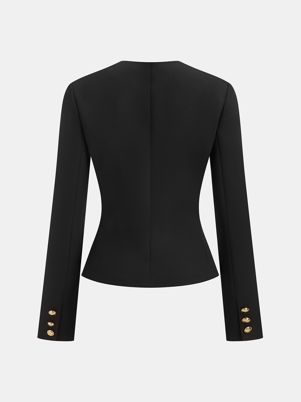 Metal Button Fitted Blazer