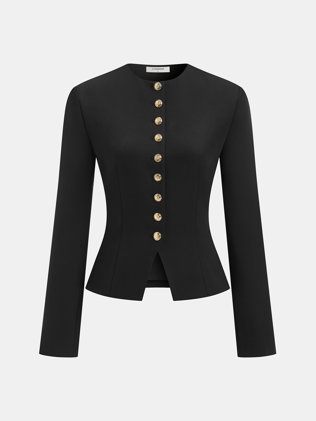 Metal Button Fitted Blazer
