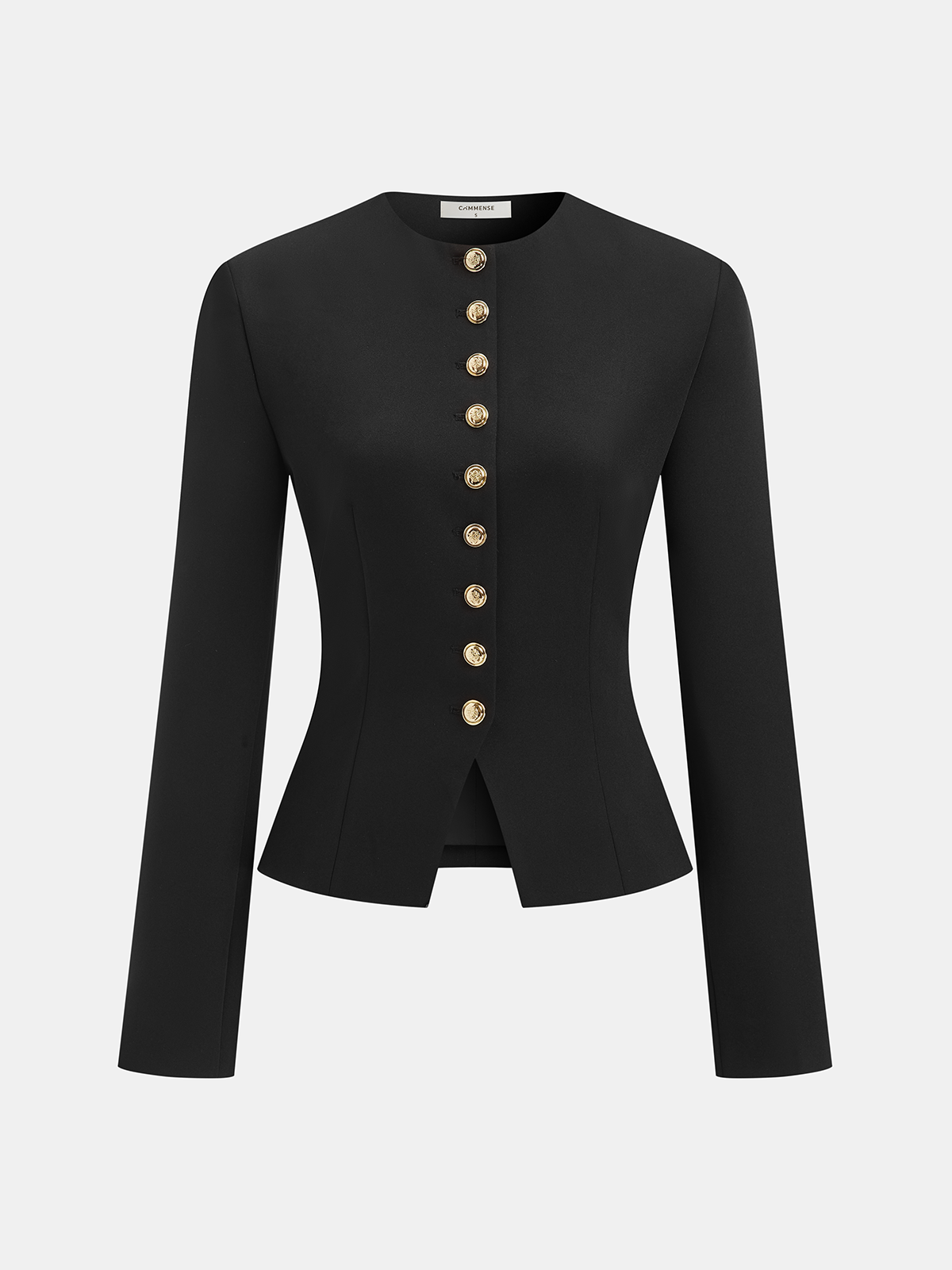 Metal Button Fitted Blazer