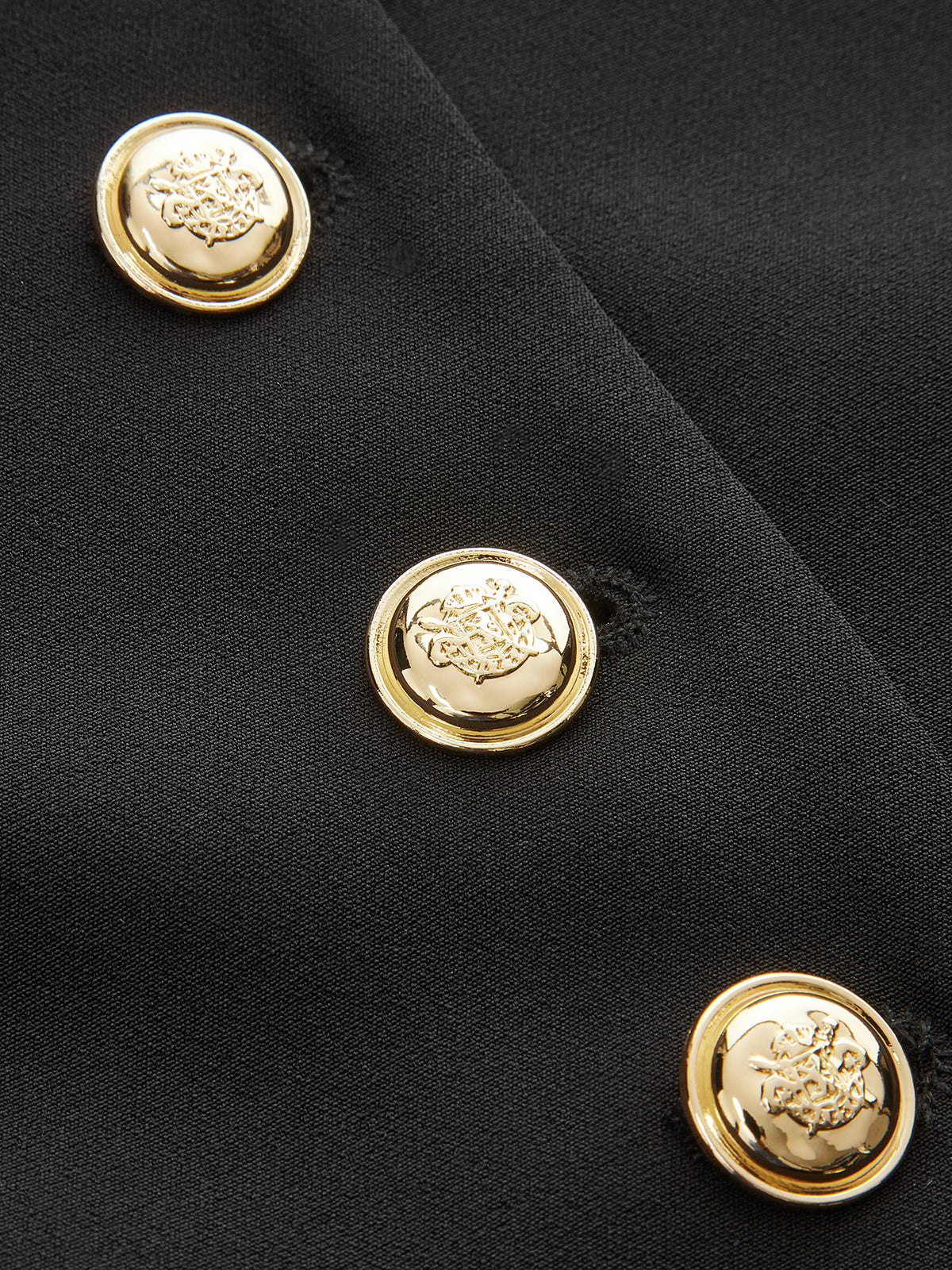 Metal Button Fitted Blazer
