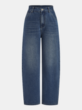 Mid-Waist Curved-Leg Jeans