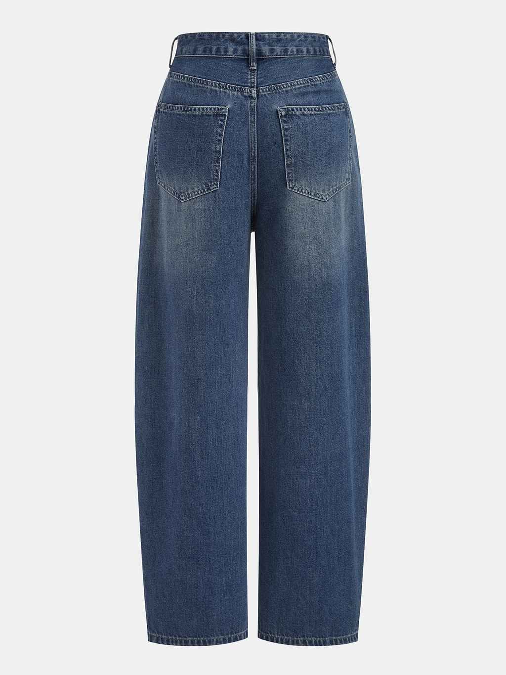 Mid-Waist Curved-Leg Jeans