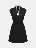 Lace Trim Sleeveless Dress