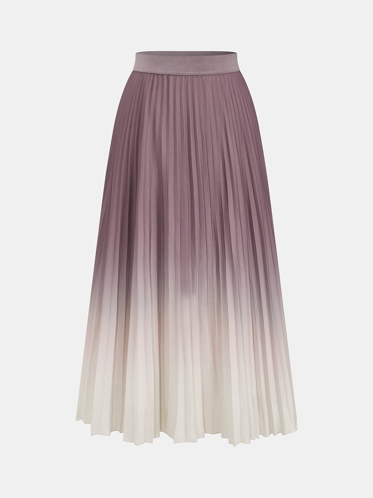 Gradient Pleated Maxi Skirt
