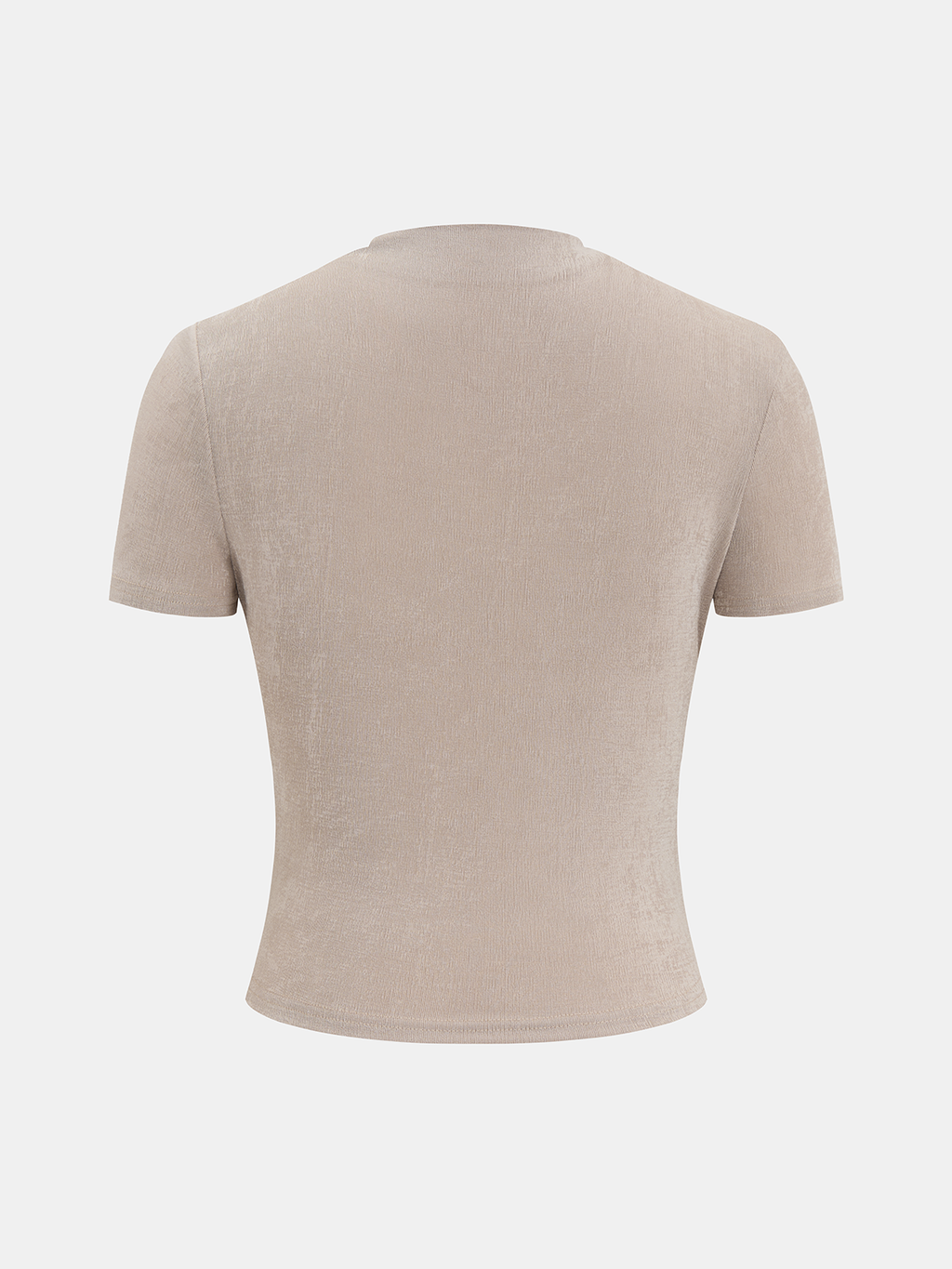 Cotton Asymmetric Ruched Short-Sleeve Top