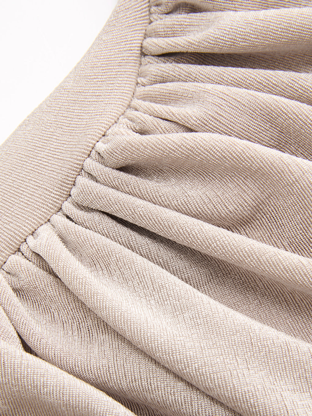 Cotton Asymmetric Ruched Short-Sleeve Top