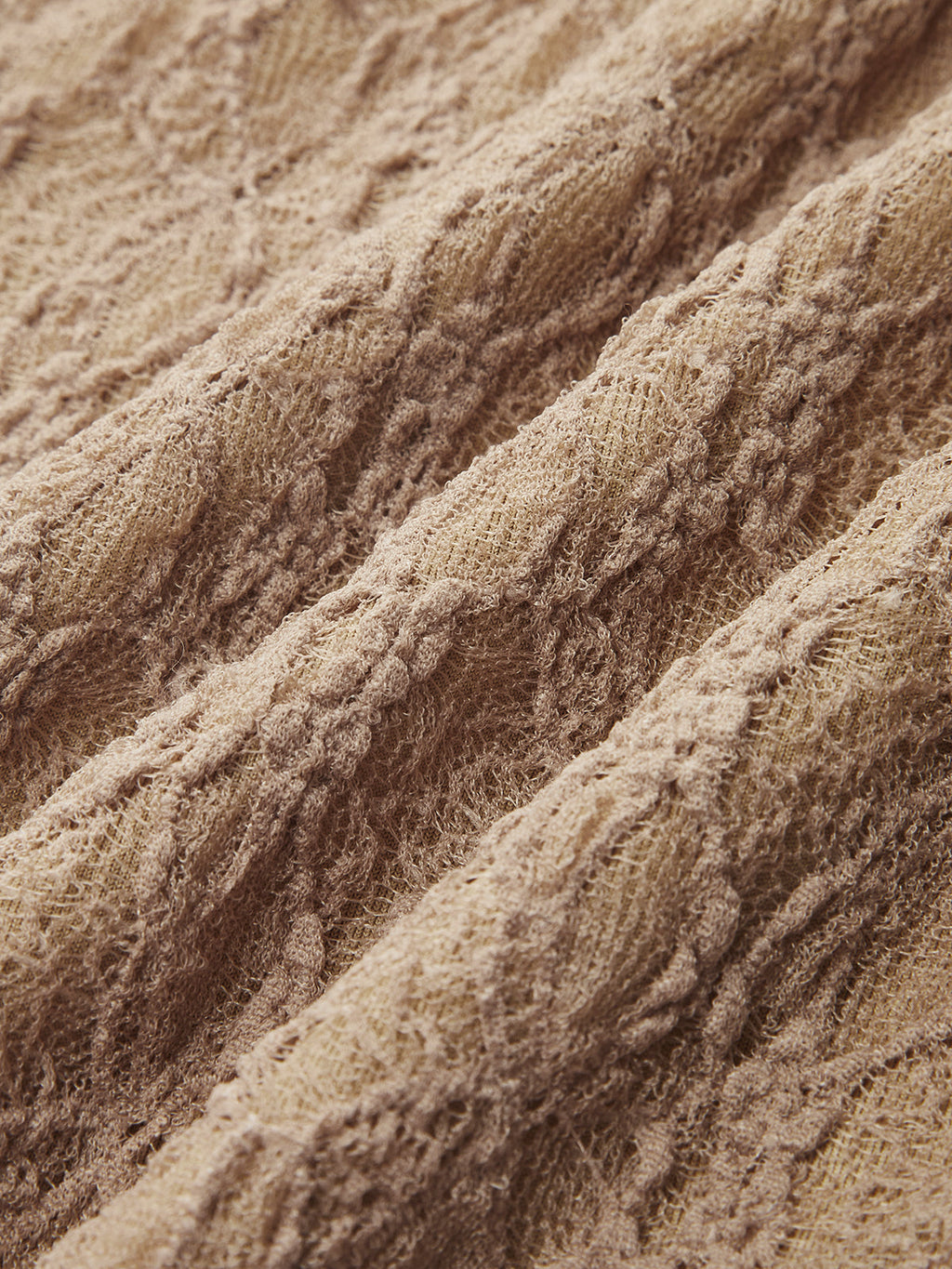 Semi-Sheer Lace Twist-Front Long-Sleeve Bodysuit