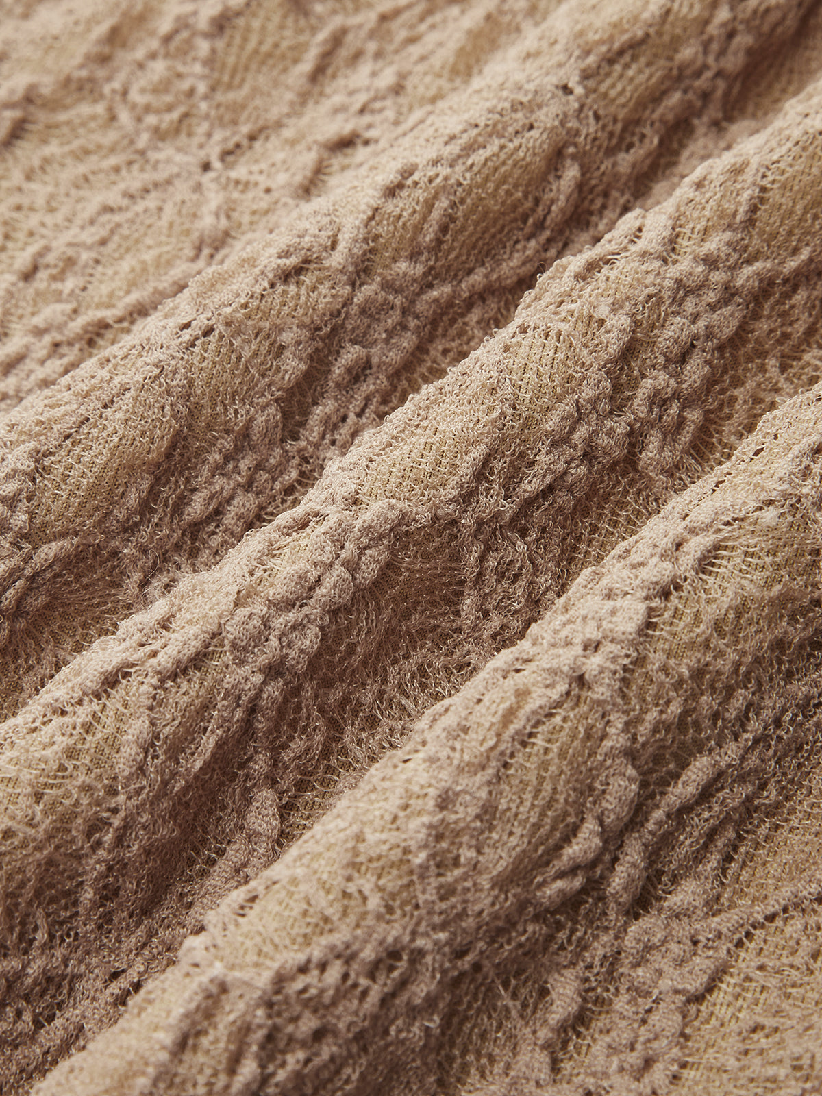 Semi-Sheer Lace Twist-Front Long-Sleeve Bodysuit
