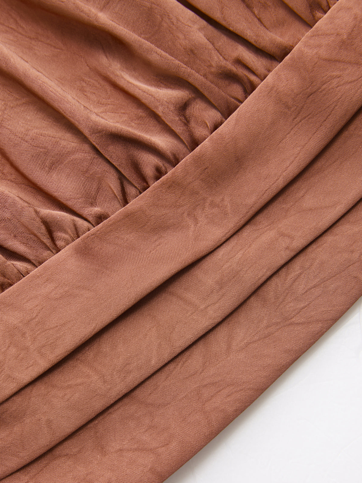 Tie-Waist Satin Wrap Cropped Blouse