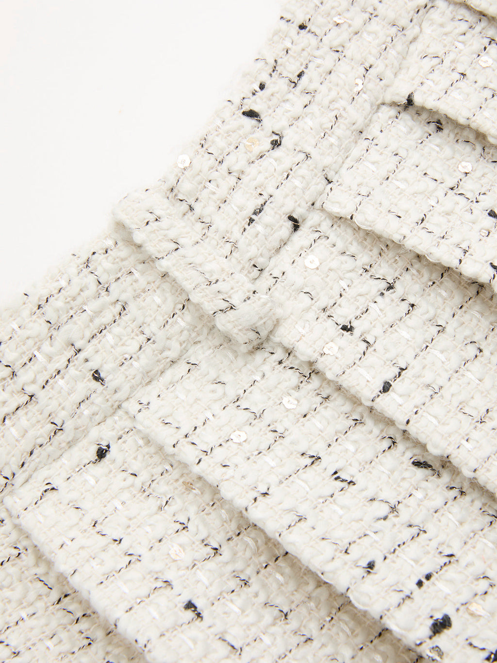 Tweed Pleated Mini Skirt