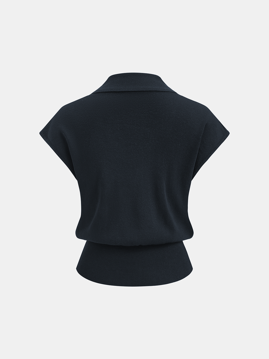 Metal Detail Knit Wrap Vest