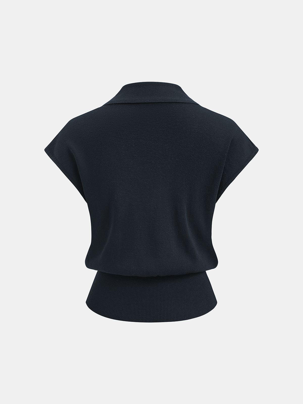 Metal Detail Knit Wrap Vest