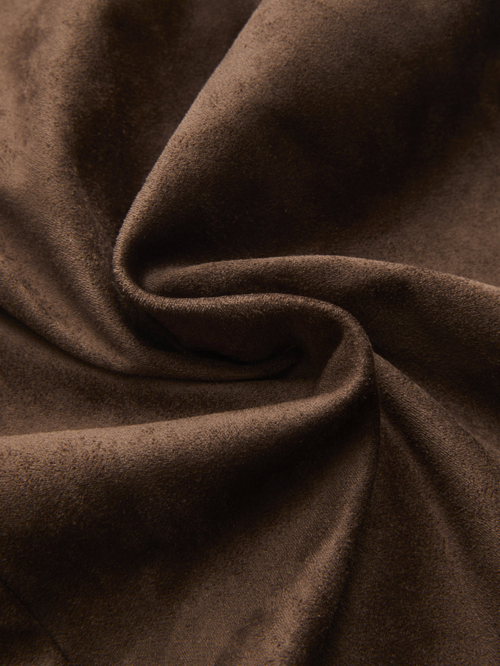 Button Detail Suede Effect Midi Skirt