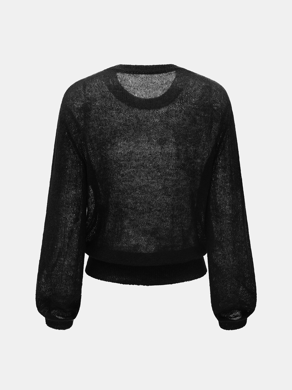 Floral Embroidered Wool-Blend Sheer Sweater