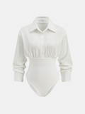 Cinched Waist Shirt Bodysuit