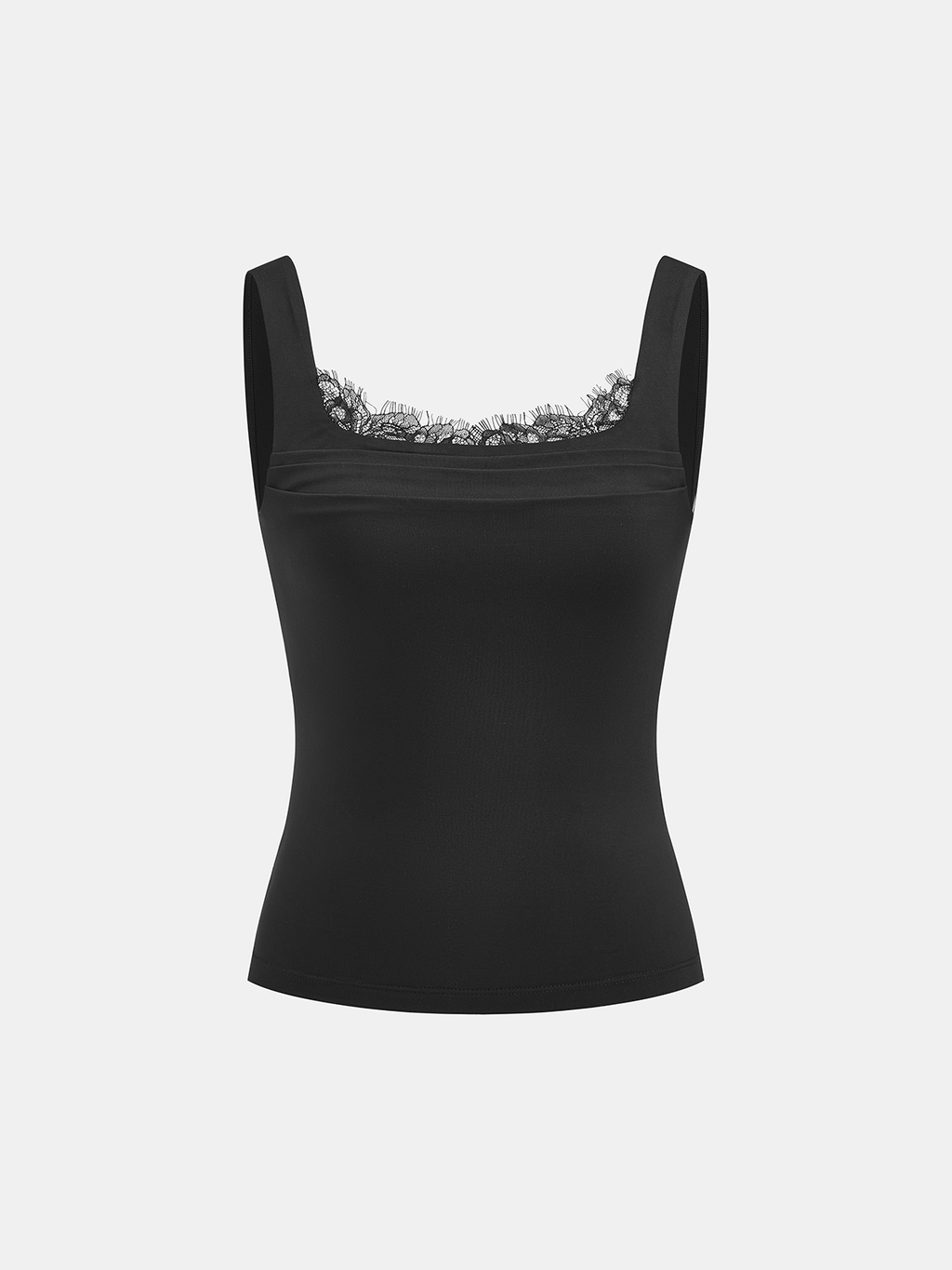 Lace Trim Square-Neck Tank Top