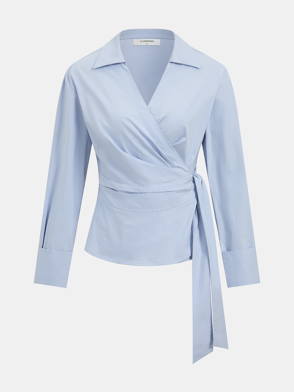 Tie-Waist Wrap Blouse
