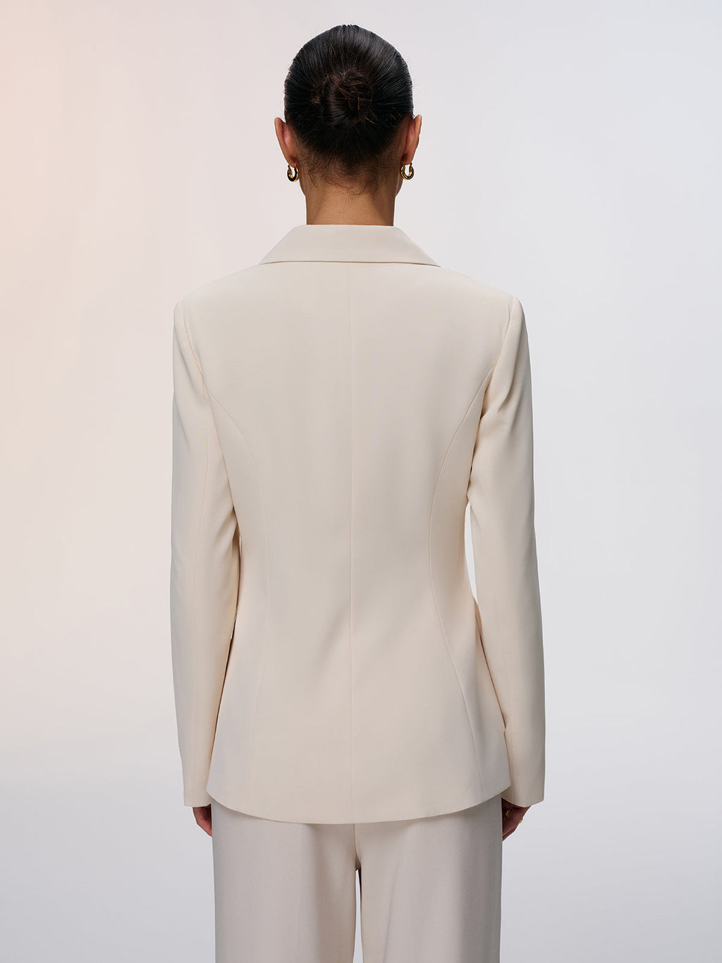 Metal Buckle Wrap-Front Blazer