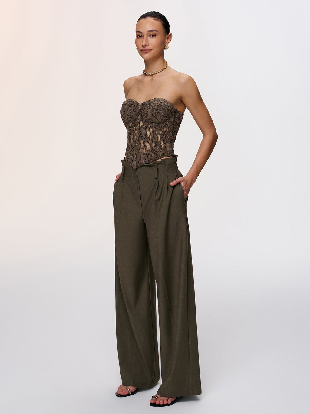 Lace Strapless Corset Top