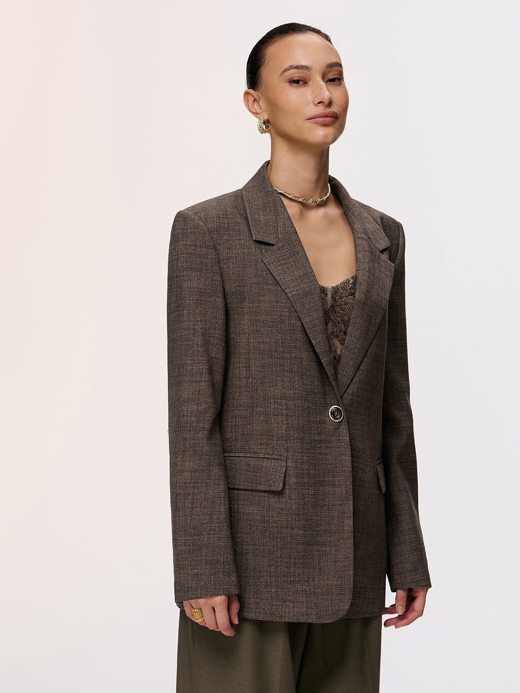 Lace Back Tie Detail Blazer