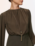 Textured Tassel Longline Necklace