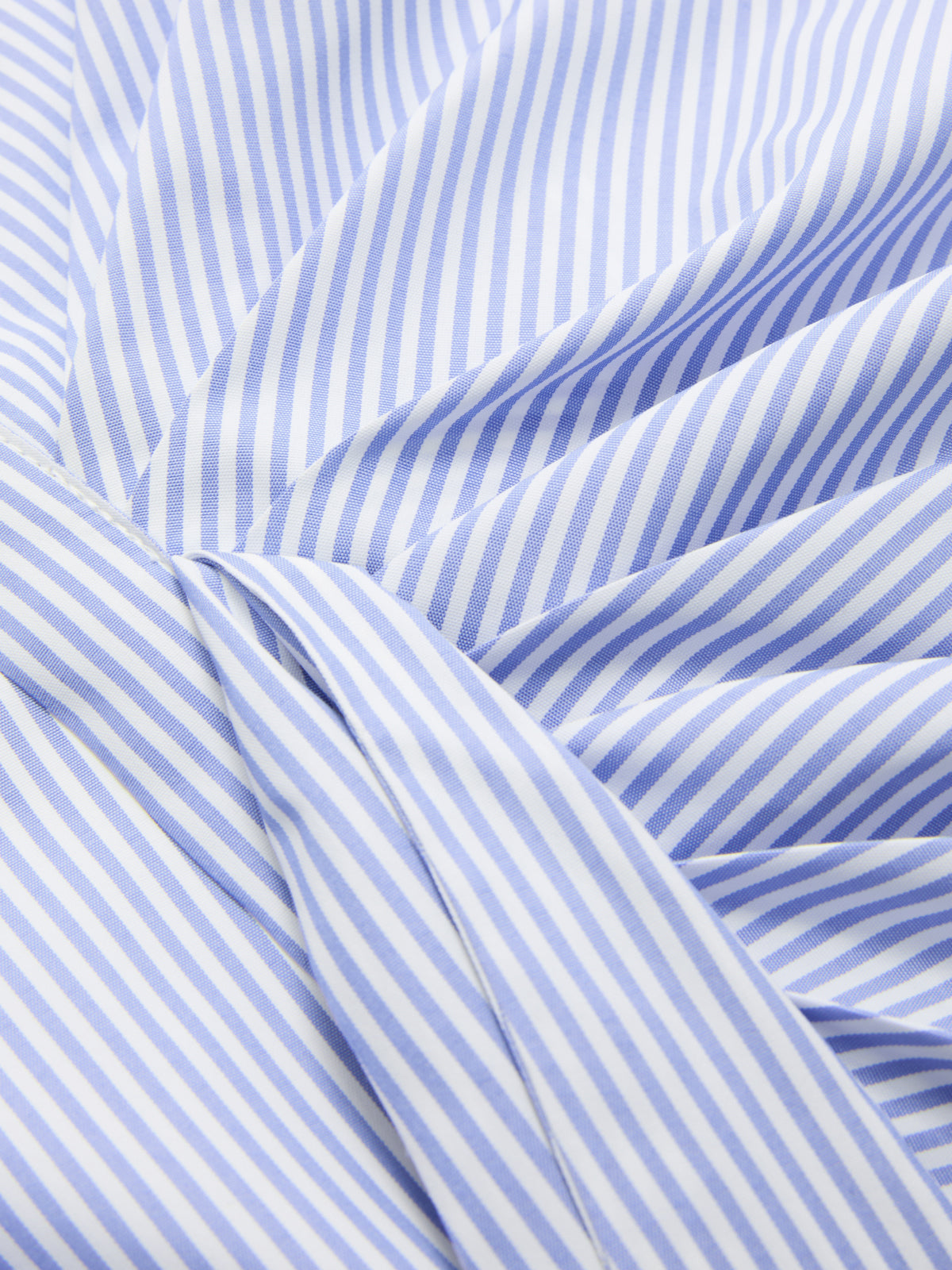 Knot-Front Striped Shirt Dress