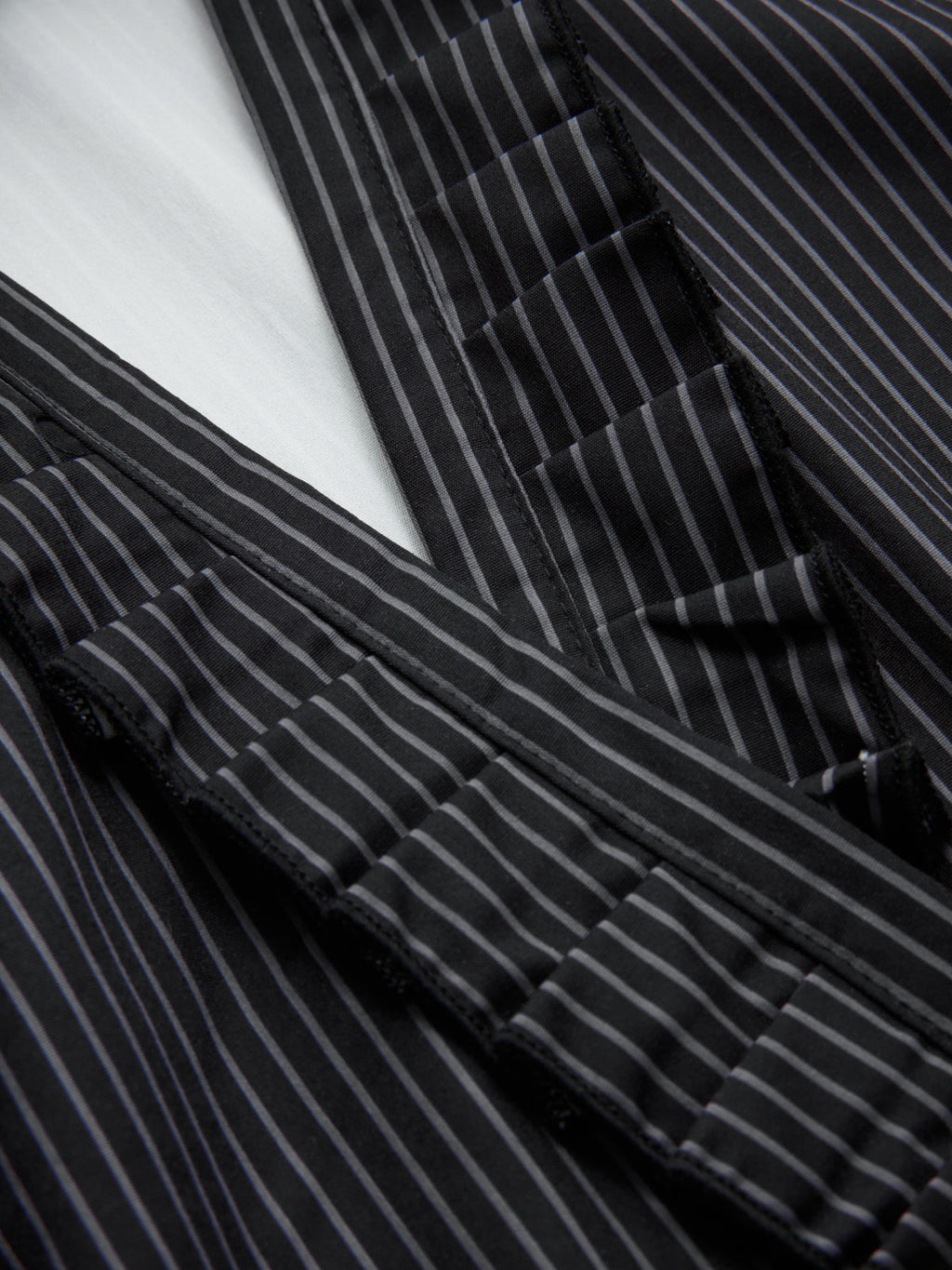 Tie-Waist Pinstripe Blazer Top