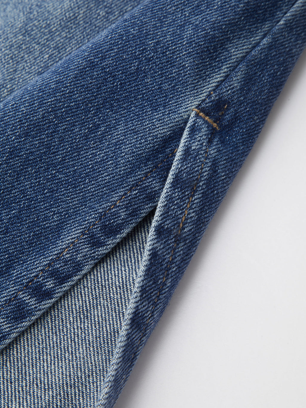 Side Slit Mid-Waist Wide-Leg Jeans