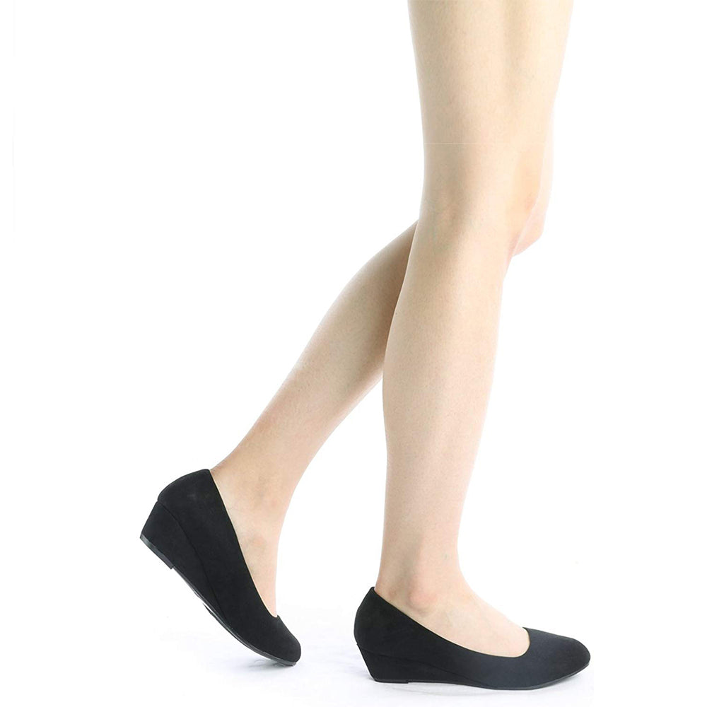 Mid Wedge Heel Pump Shoes