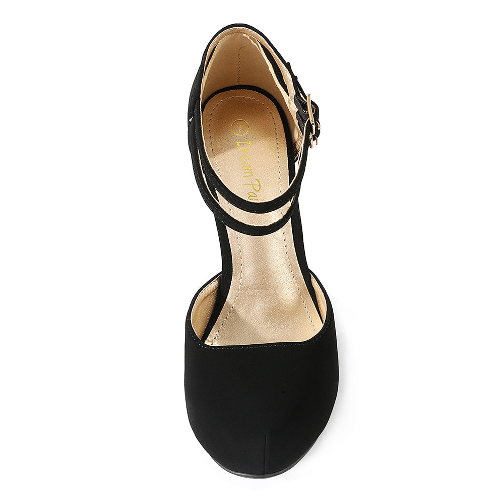 Double Ankle Strap Heel Pumps