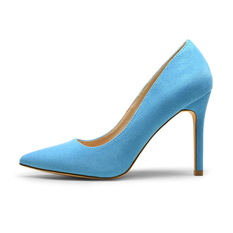 Women's High Heel Suede Pump Shoes