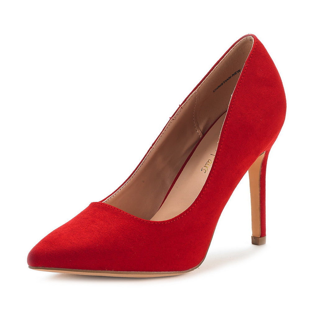 Women's High Heel Suede Pump Shoes