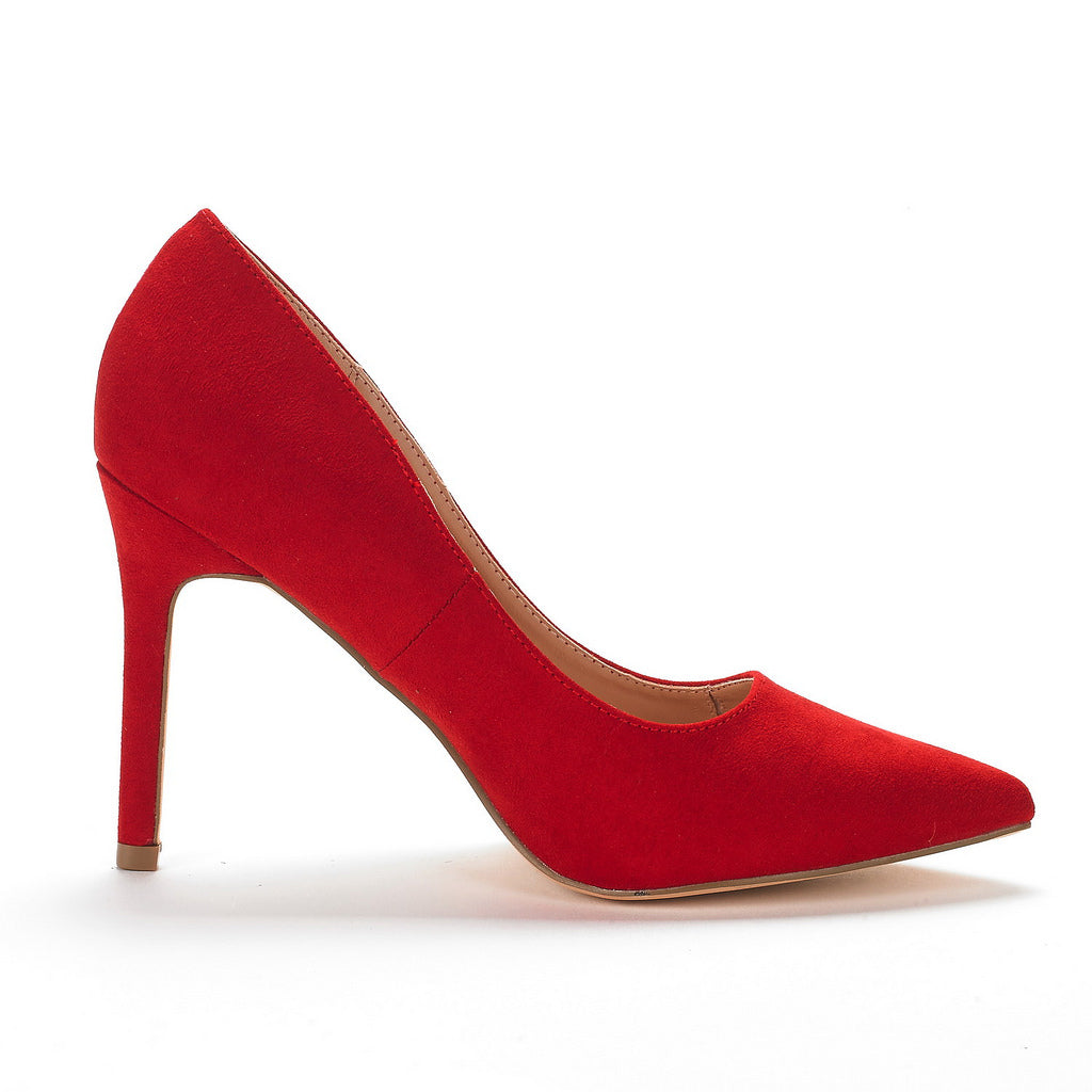 Women's High Heel Suede Pump Shoes