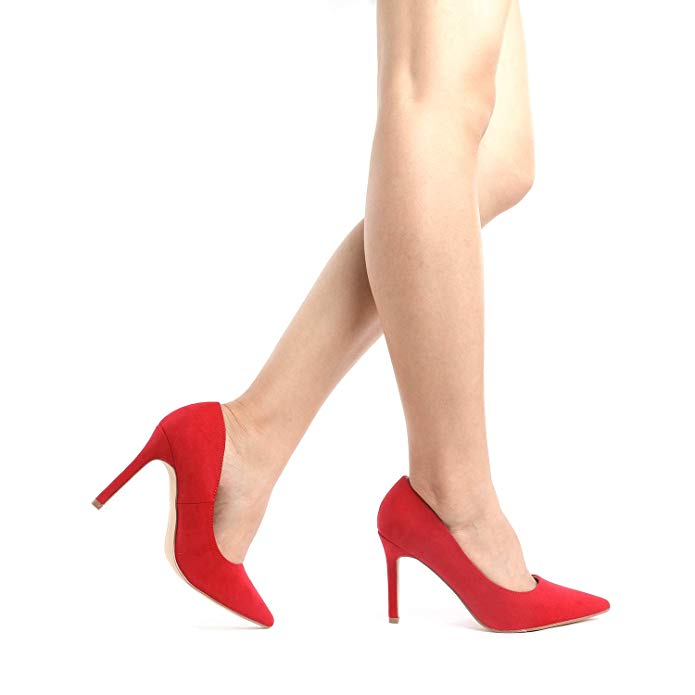Women's High Heel Suede Pump Shoes
