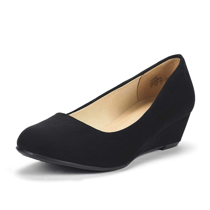Mid Wedge Heel Pump Shoes