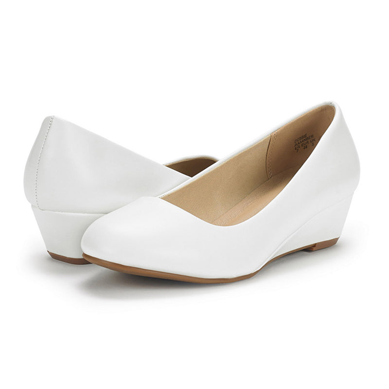Mid Wedge Heel Pump Shoes
