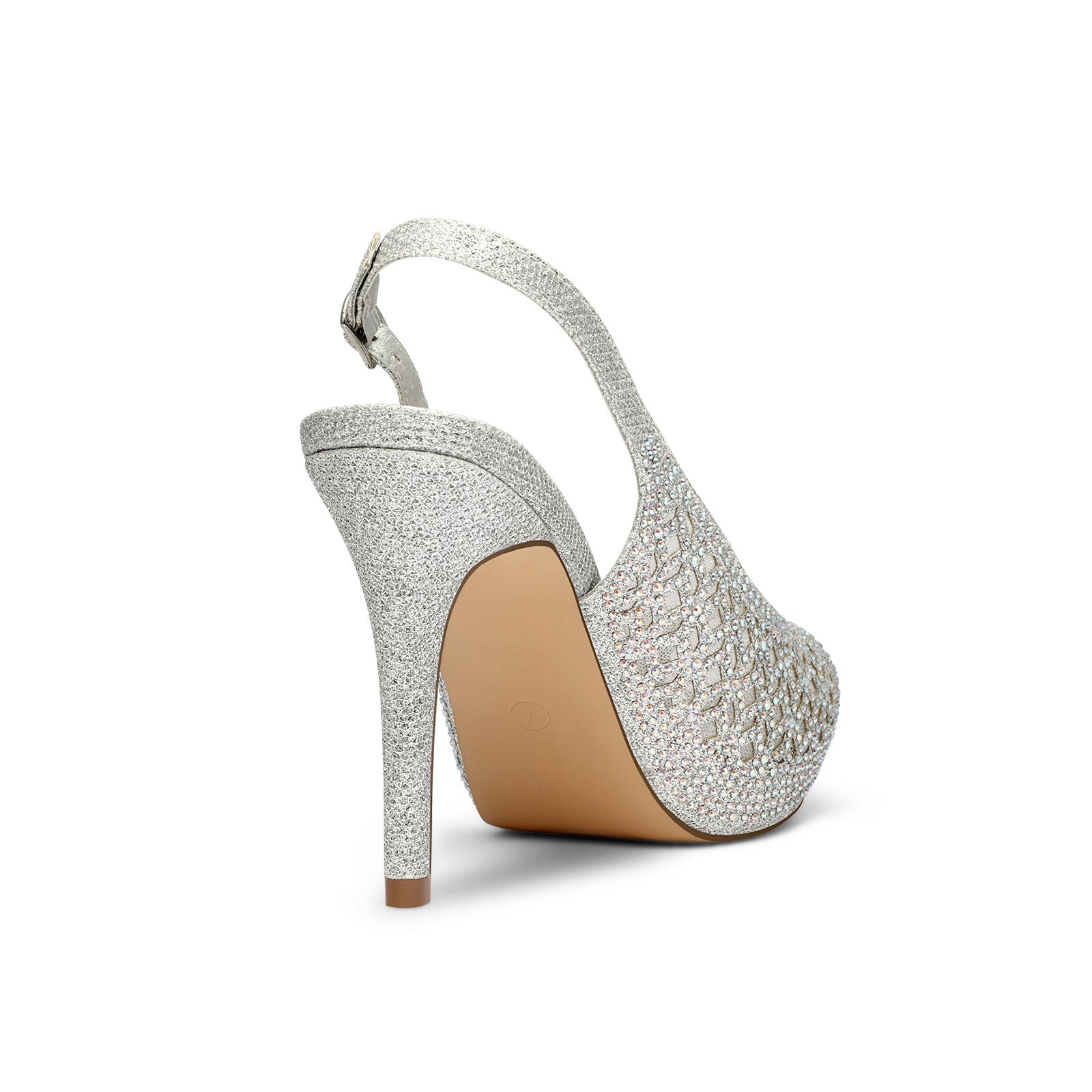 Peep Toe Rhinestone Pumps