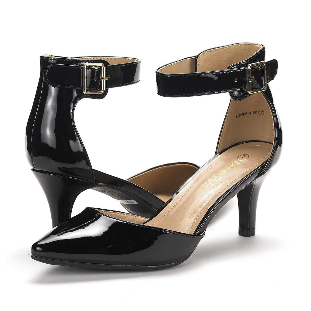 Women's Closed Toe Ankle Strap Heels