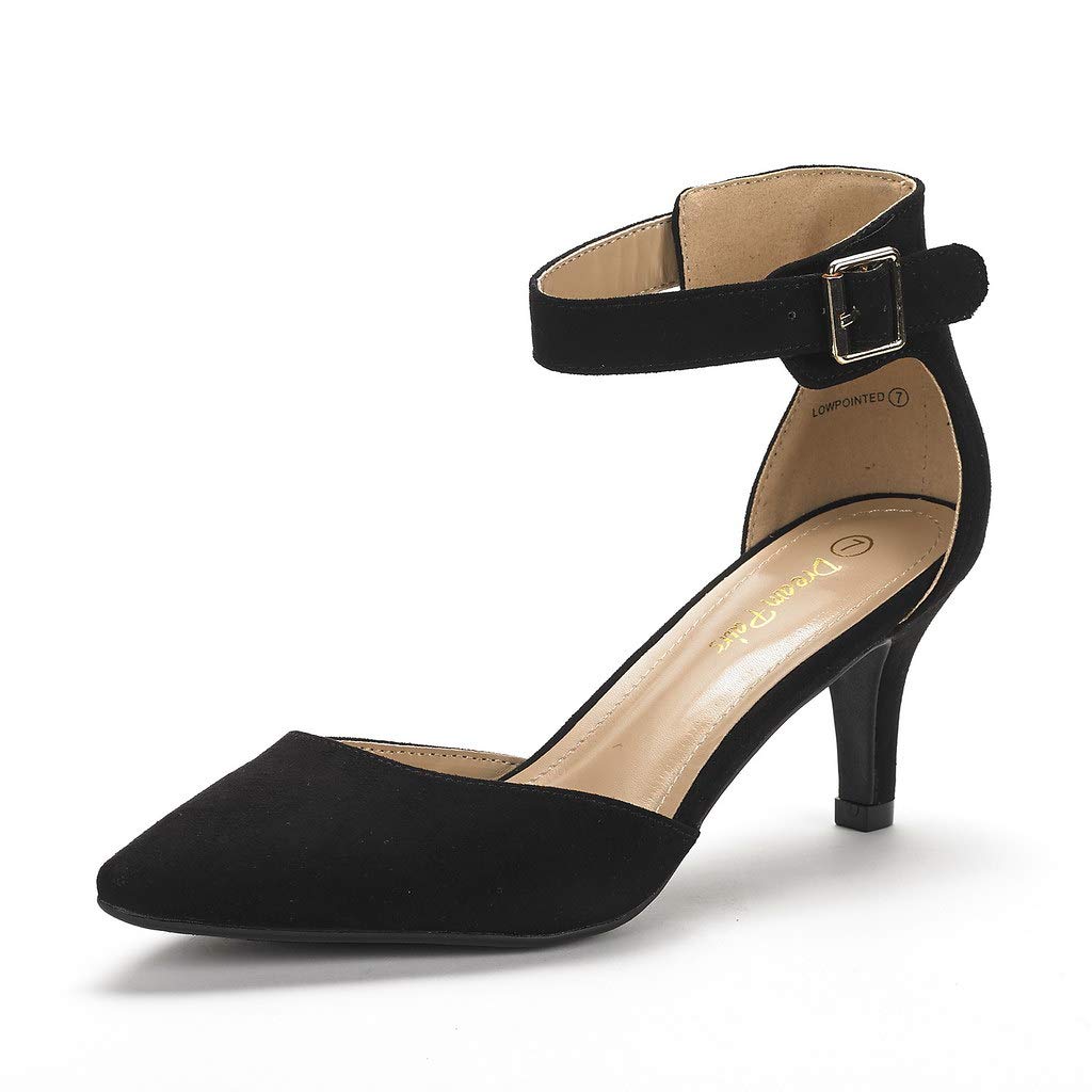 Women's Closed Toe Ankle Strap Heels