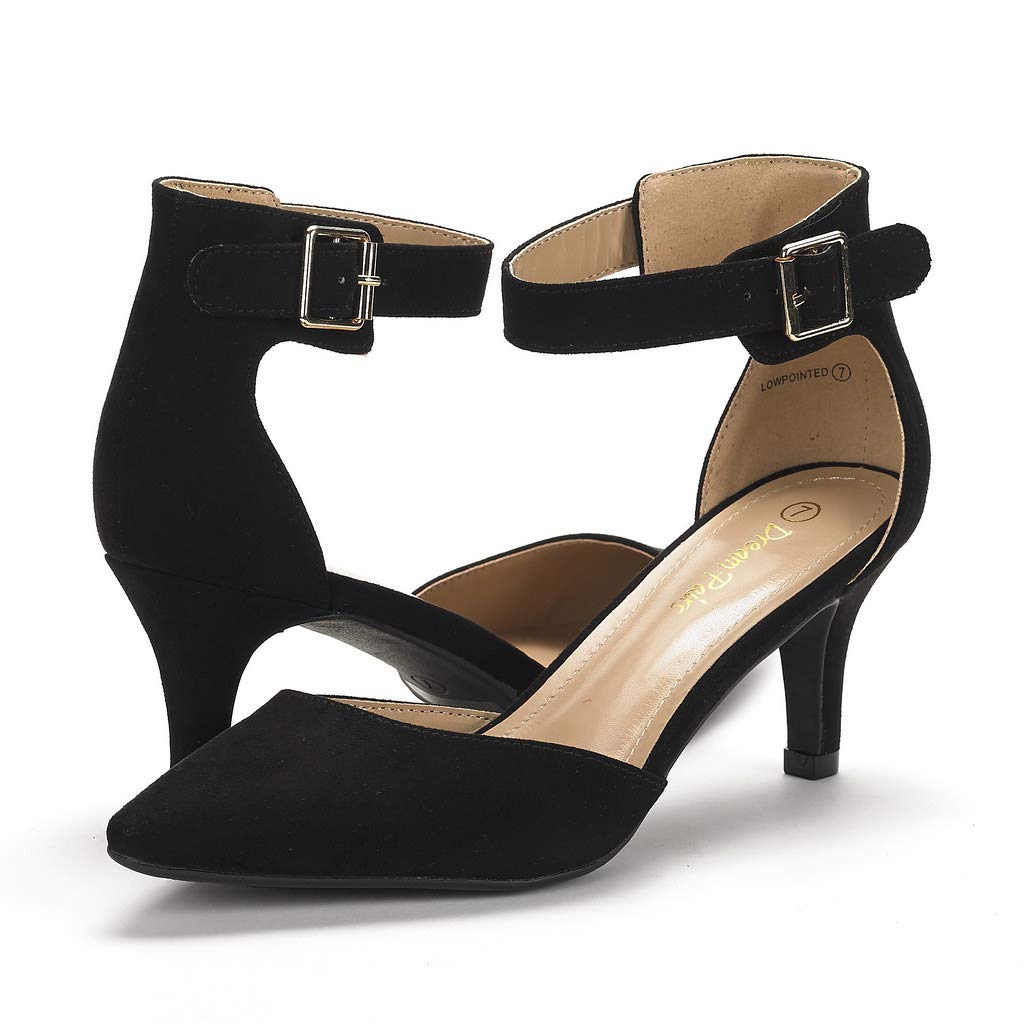 Women's Closed Toe Ankle Strap Heels