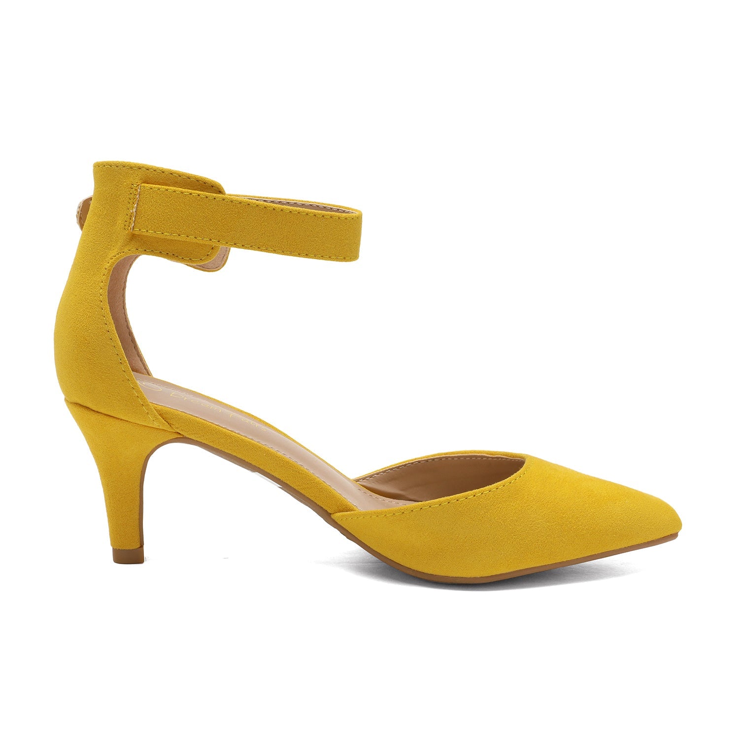 Ankle Strap Low Heel Dress Pumps