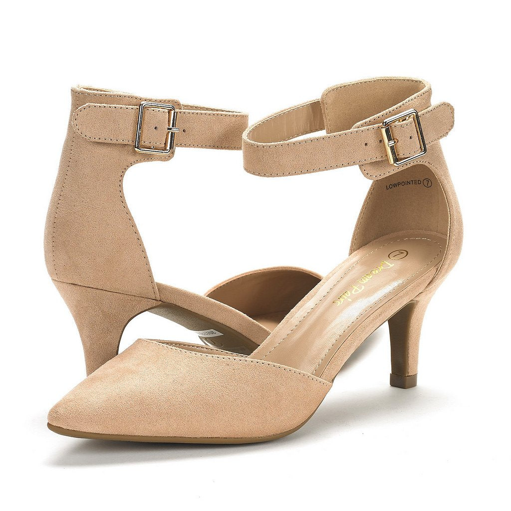Women's Closed Toe Ankle Strap Heels