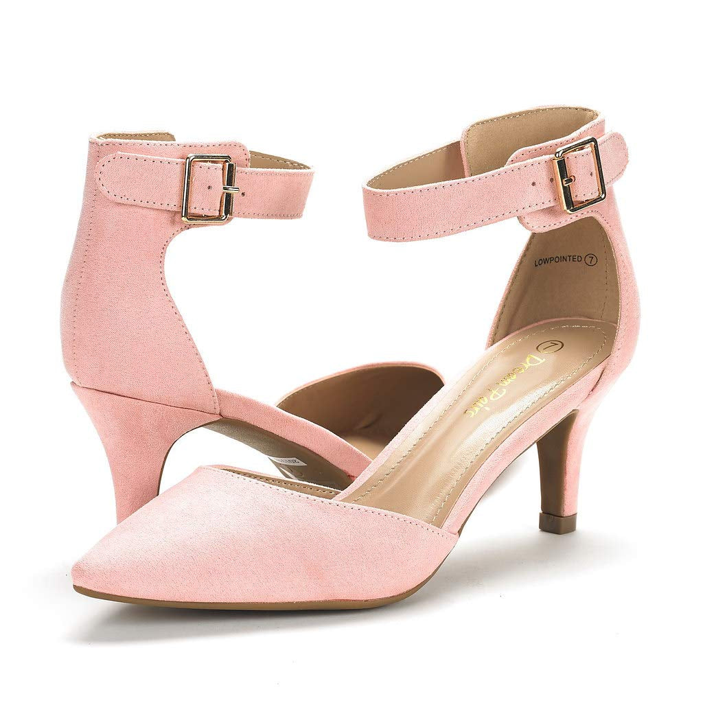Women's Closed Toe Ankle Strap Heels