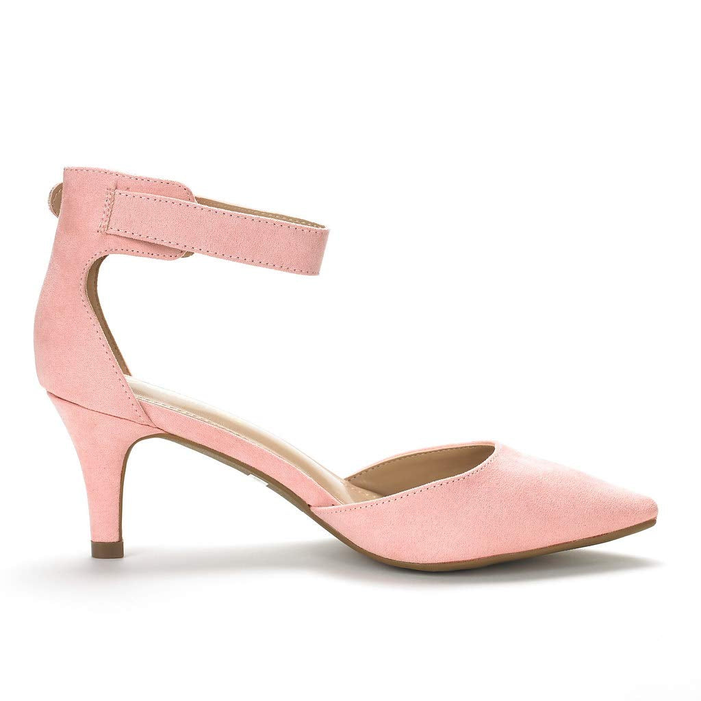 Women's Closed Toe Ankle Strap Heels