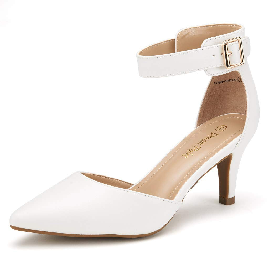 Women's Closed Toe Ankle Strap Heels